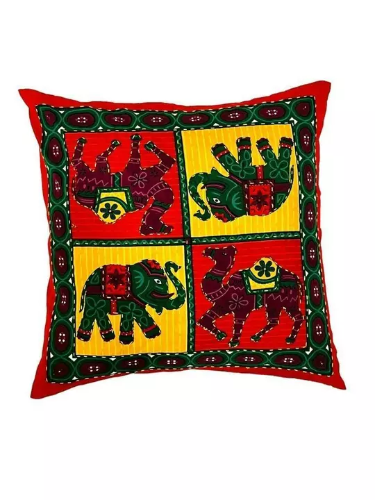 Cushion cover 16*16 kantha work contact uploaded by Prateek handicraft on 2/6/2023
