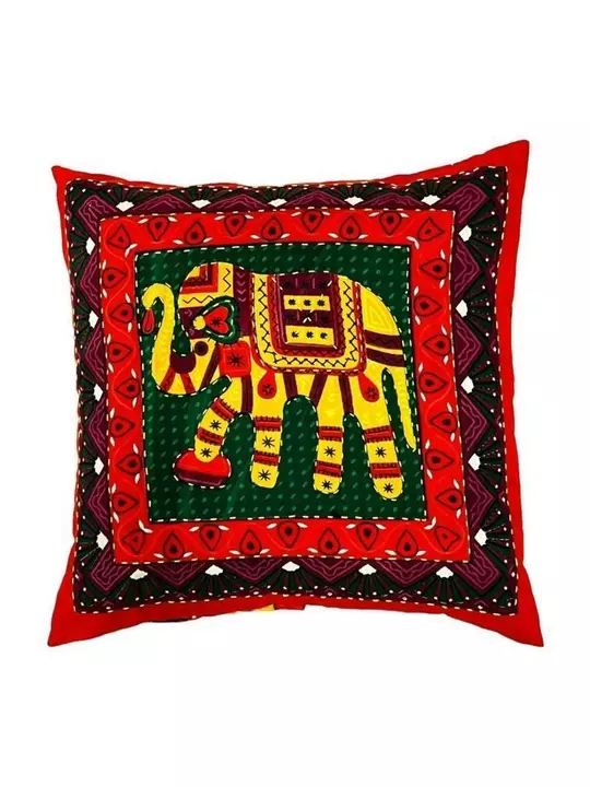 Cushion cover 16*16 kantha work contact uploaded by business on 2/6/2023