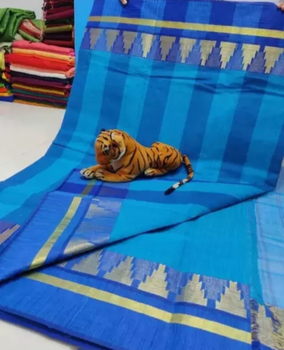 Bengal Tant cotton saree ... without blouse piece.. good quality 🙂 uploaded by business on 2/6/2023