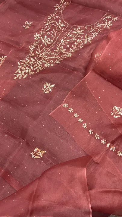 Beautiful fancy Mukesh work
pure organza silk
Shirt dupatta
Dyeble
3mtr shirt
2.5mtr Dup
5500/- whol uploaded by Latest chikan karigari on 2/6/2023