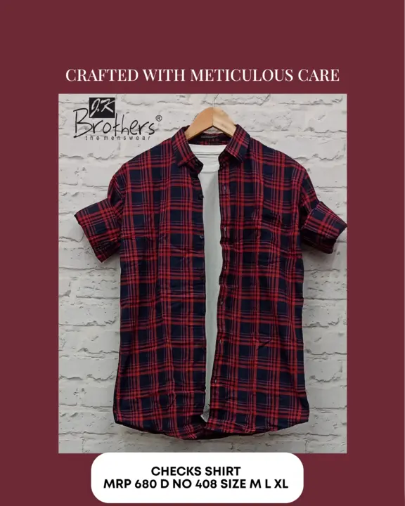 Men's Cotton Checks Shirt  uploaded by Jk Brothers Shirt Manufacturer  on 2/6/2023