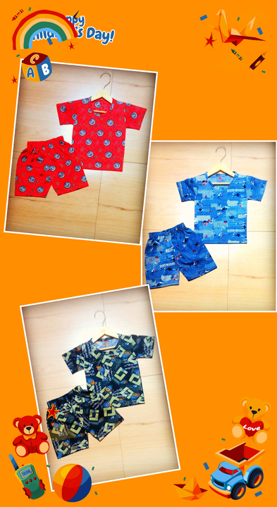 Kids Cotton Print Suit , Size 18.20.22 , Age 1,2,3 Yrs uploaded by Heenal Kids Wear ,,, The New Born Dresses  on 2/6/2023