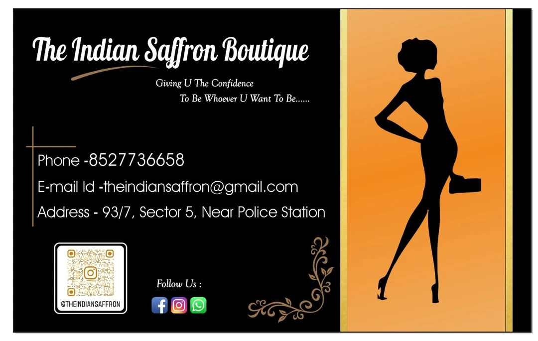 Visiting card store images of The Indian saffron