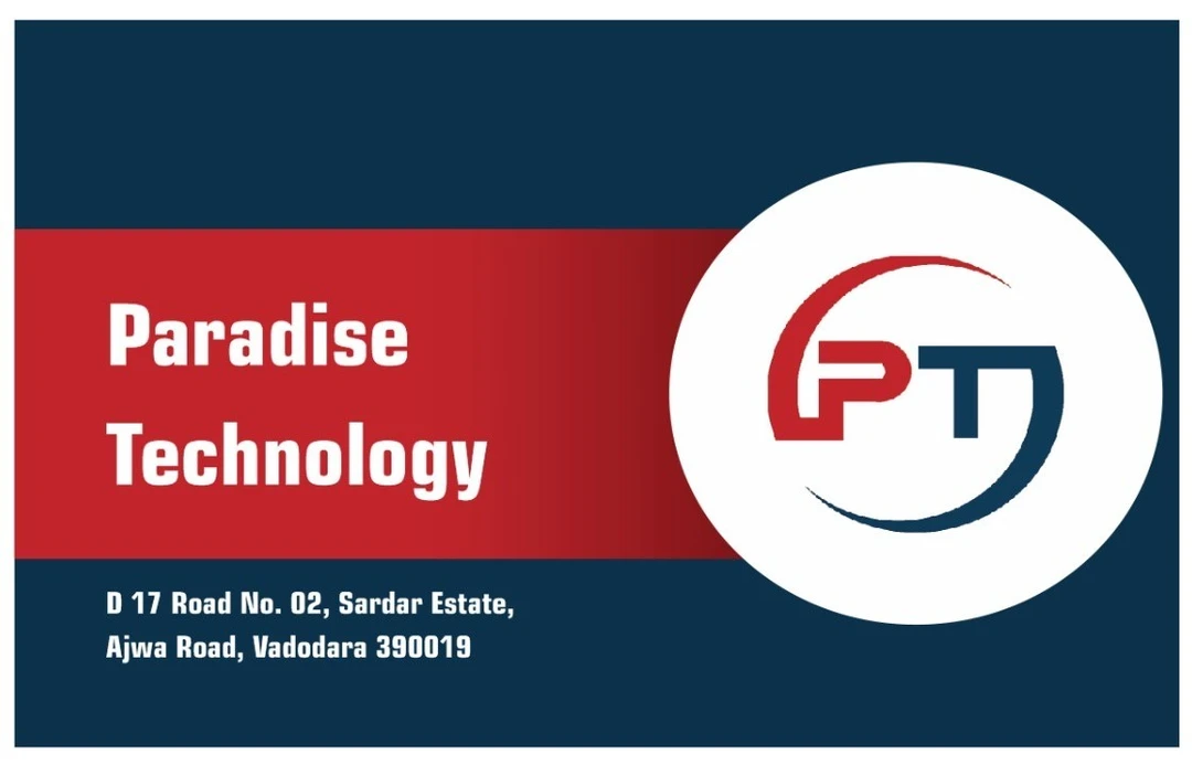 Visiting card store images of Paradise Technology