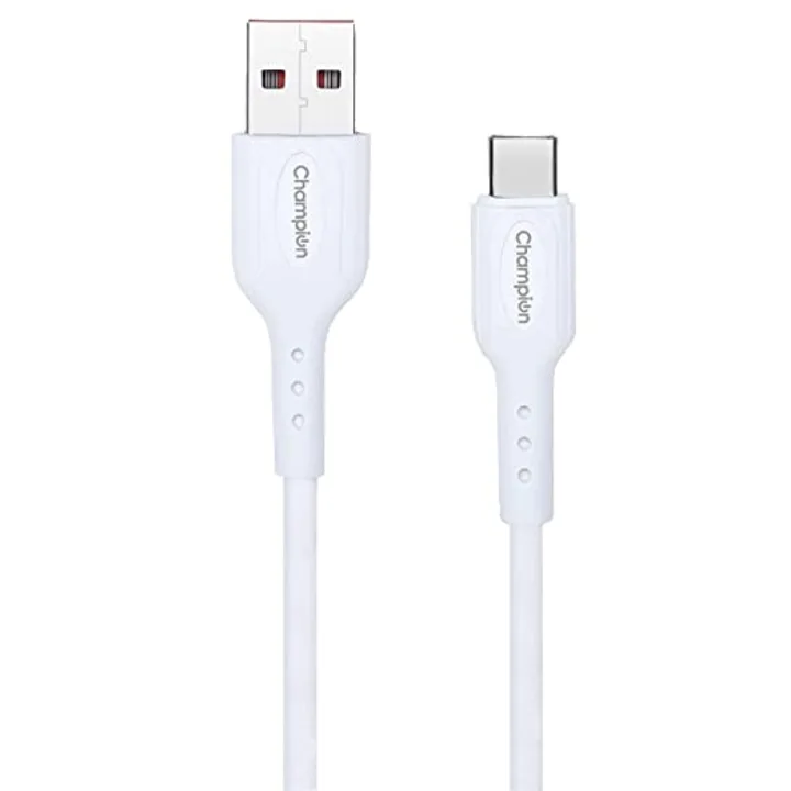 Champion Type C PVC  Fast Charging Type-C Data Sync Cable | Type C to USB-A Cable (2.4 Amp, 1 Meter/ uploaded by business on 2/6/2023