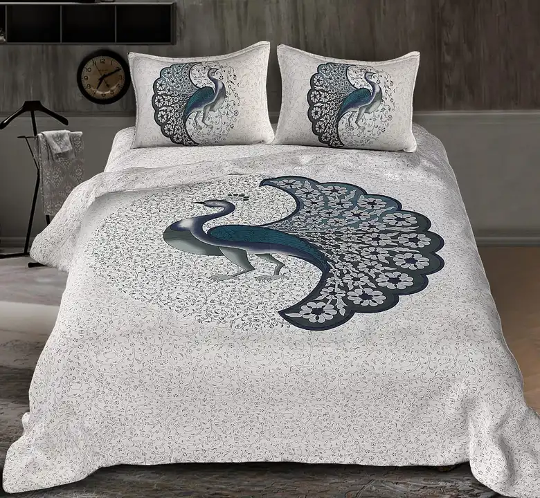 Hand block printed cotton double bed bedsheet  uploaded by The print house  on 2/7/2023
