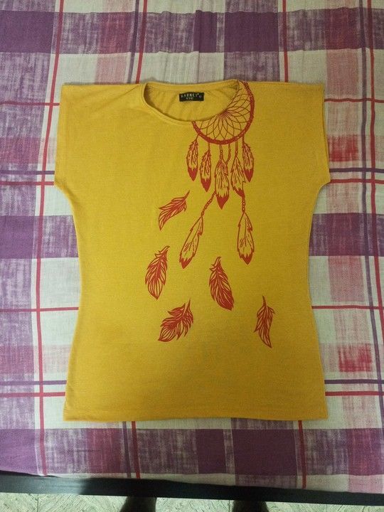 Adult butterfly cut top colour  golden yellow   sizes S, M, L,  uploaded by Manufacturing  on 2/19/2021