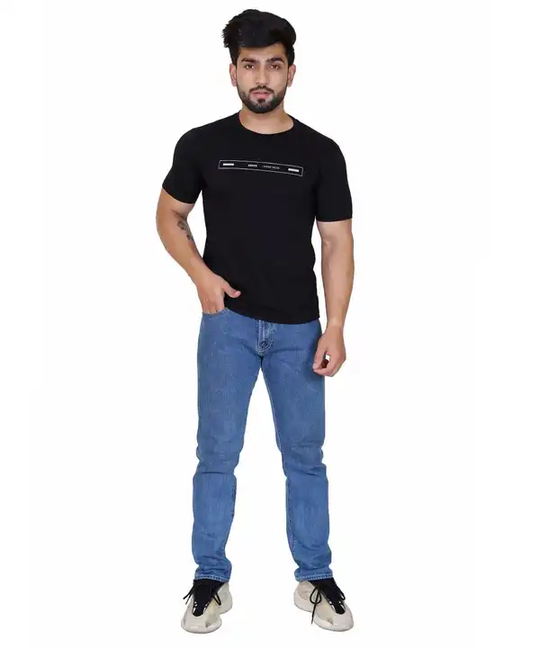 Gents fancy round neck T shirt pouch packing 18 colours size S,M, L, XL, XXL,3XL,4XL cotton stuff  uploaded by business on 2/7/2023