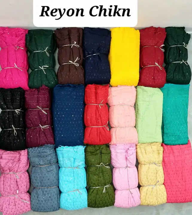 Reyone chiken work fabric uploaded by Super fabrics on 2/7/2023