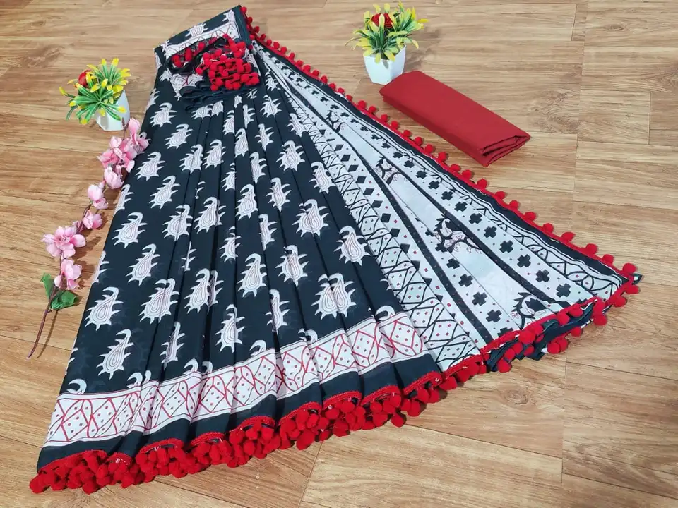 Cotton mulmul saree  uploaded by business on 2/7/2023