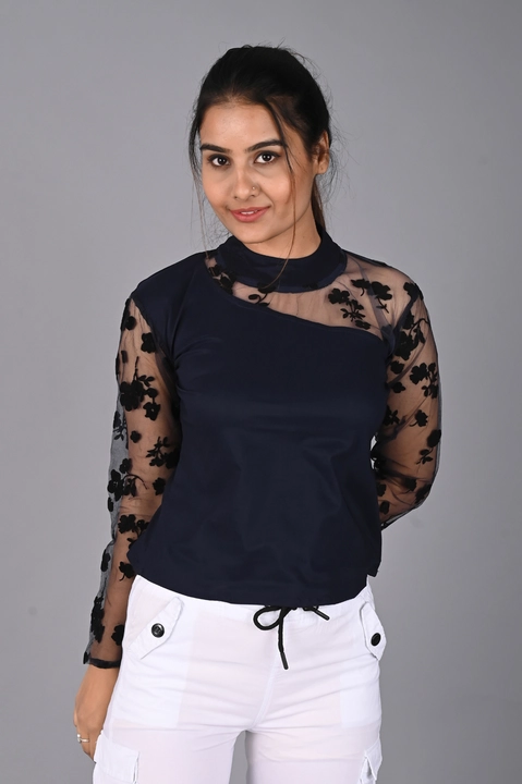 Women's Net Sleeves Top uploaded by Kedarraj on 2/7/2023