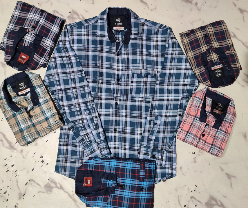 Men's Twill Check Shirt M,L,Xl uploaded by Shahid Garments on 2/7/2023