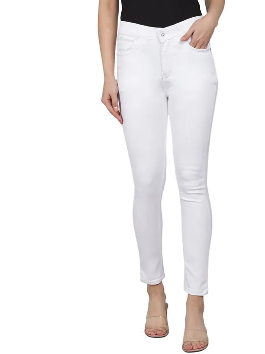 M Moddy Stretchable Ankle Length Slim Women White Jeans [531] uploaded by business on 2/7/2023