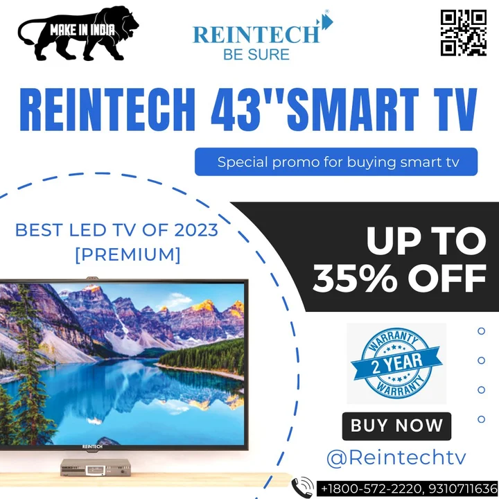 Reintech 43" Led TV's  uploaded by Reintech Electronics Pvt Ltd. on 2/7/2023