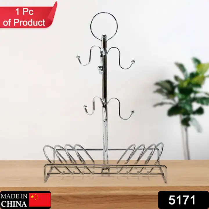 5171 Cup & Dish Steel Rack 40cm For Dining Table & Kitchen Use uploaded by DeoDap on 2/7/2023