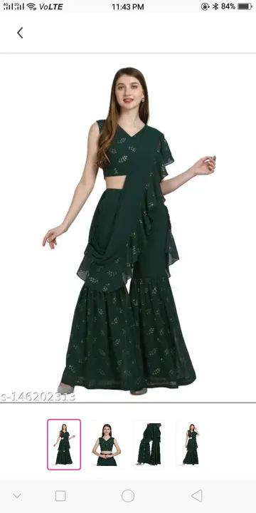 Saree plus plazo  uploaded by business on 2/7/2023