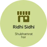 Business logo of Ridhi sidhi