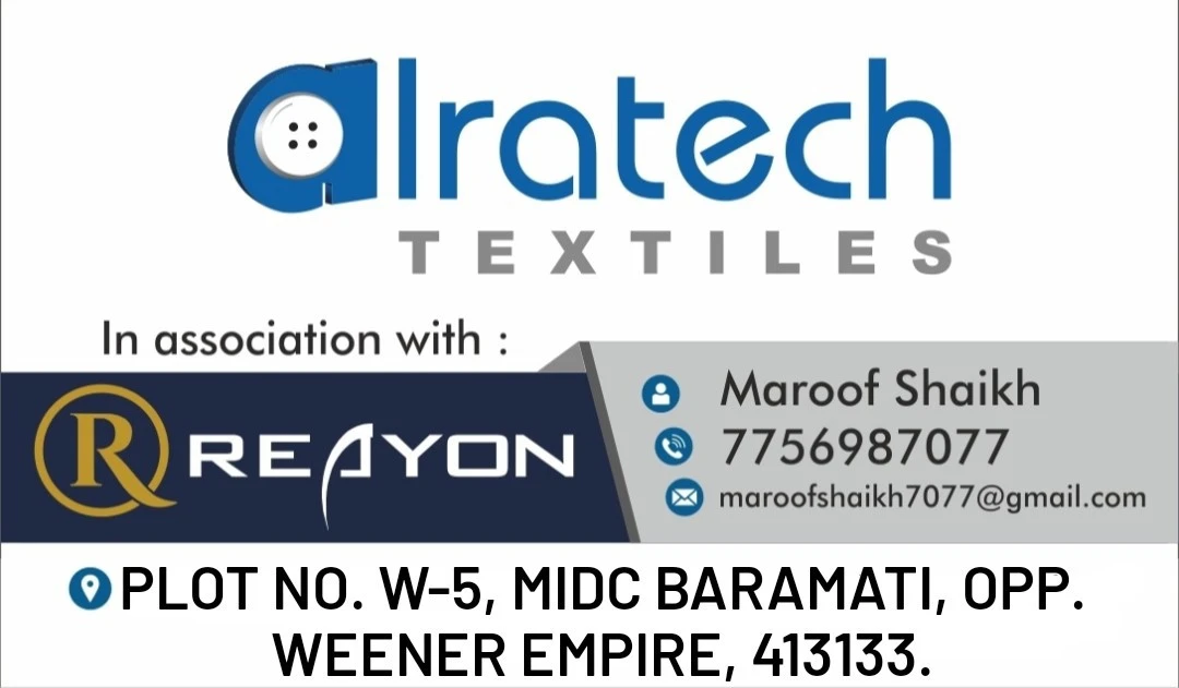 Visiting card store images of ALRATECHTEXTILES /REAYON