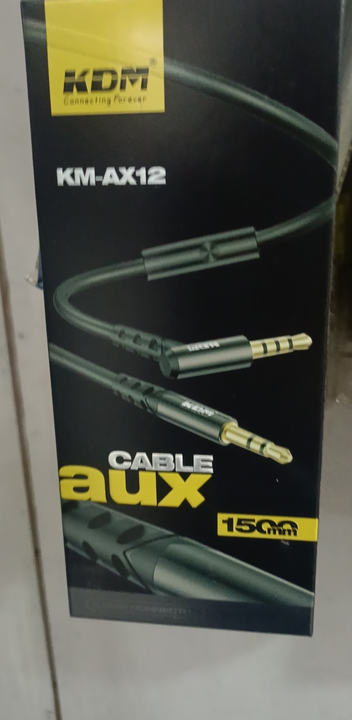 AUX CABLE KM-AX12 150MM uploaded by Nidhi telecom on 2/7/2023