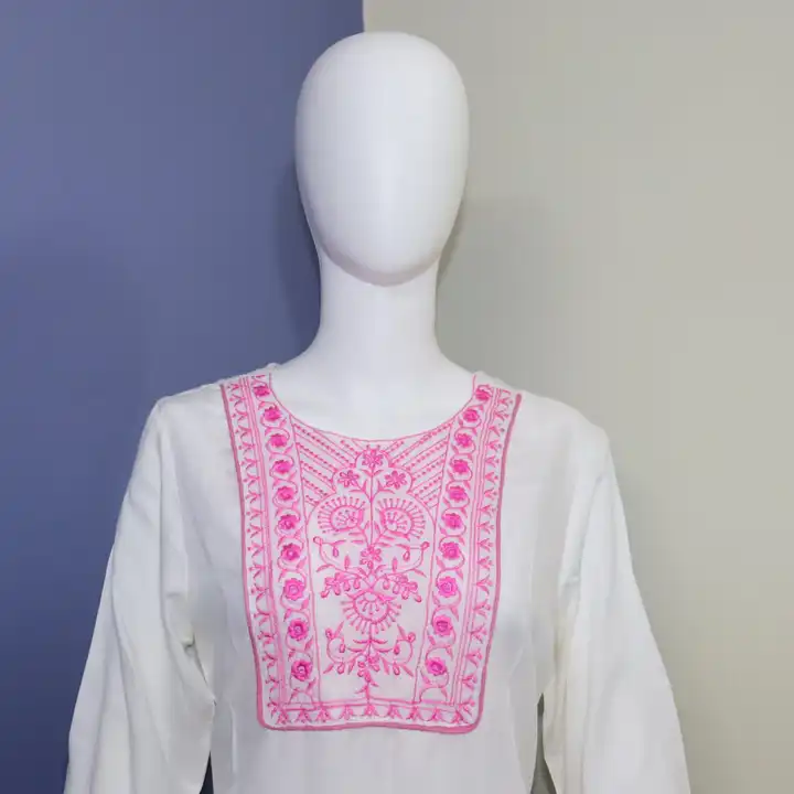 White embroidery Kurta  uploaded by Etara Apparels Pvt. Ltd. on 2/7/2023