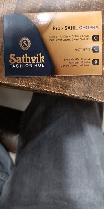 Visiting card store images of Sathvik fashion hub