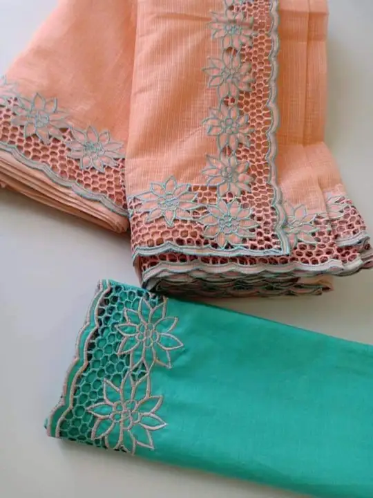 Cutwork embroidery saree  uploaded by business on 2/8/2023
