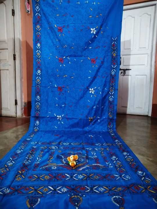  Blended bengalore silk katha stich uploaded by Saree on 2/19/2021