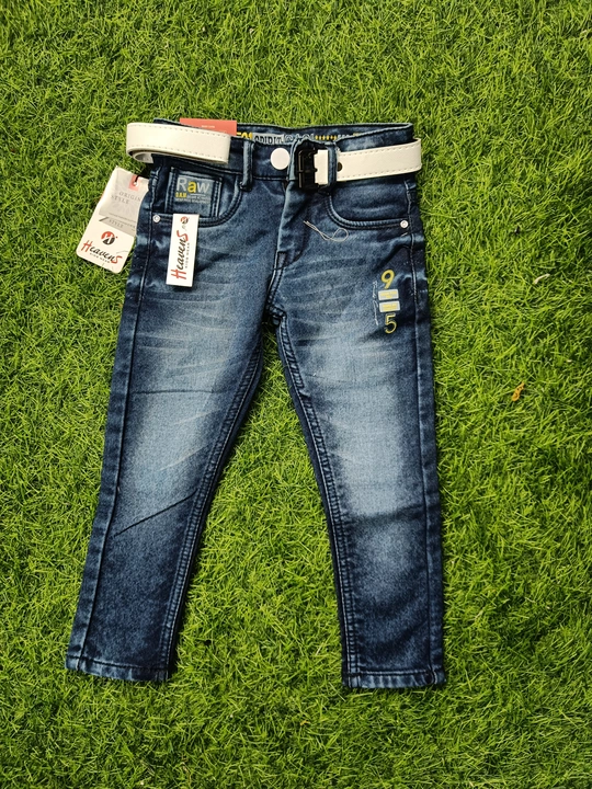 Material : Knitted Denim 
Color : 2
Occasion : Kid's Wear 
Size: 22 To 30
Denim Fade: Medium treated uploaded by business on 2/8/2023