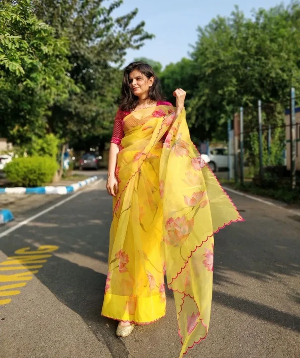 ORGANZA SAREES uploaded by business on 2/8/2023