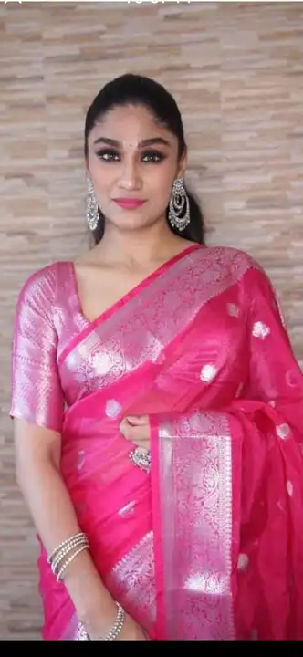 Semi georgette chiffon saree  uploaded by India fabric on 2/8/2023
