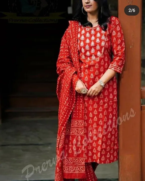 Kurti with pant and dupatta  uploaded by Arawali Fashion on 2/8/2023