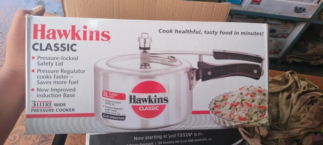 Pressure cooker Hawkins 3 letter 5 year guarantee uploaded by business on 2/8/2023