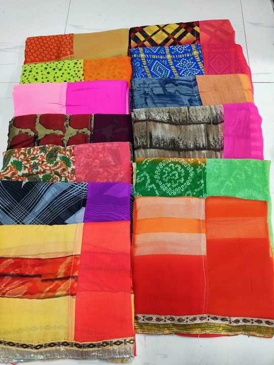 Post image It's a 2 part saree ...in which  pallu  is 2 mt + 3.20 mt back.+ blouse . 0.80 cm