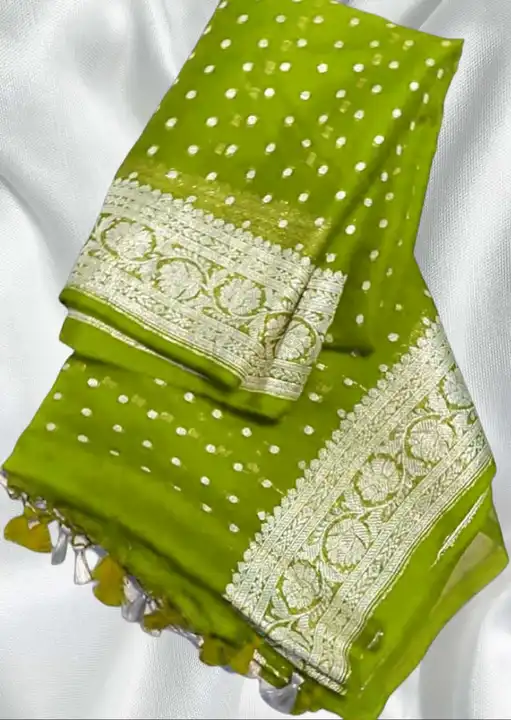 Banarsi Semi Georget Soft Saree uploaded by Meenawala Fabrics on 2/8/2023