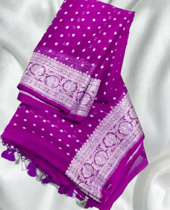 Banarsi Semi Georget Soft Saree uploaded by Meenawala Fabrics on 2/8/2023