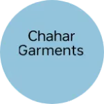 Business logo of Chahar garments