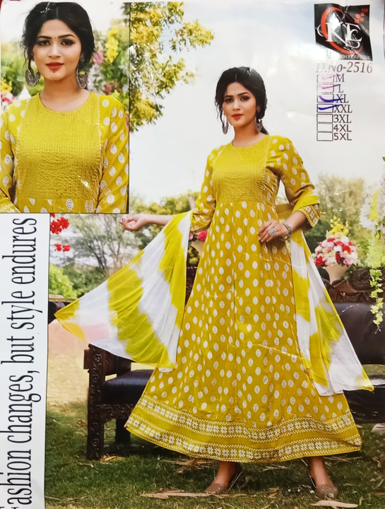 Long 3 pis dress uploaded by Nivedita collection on 2/8/2023