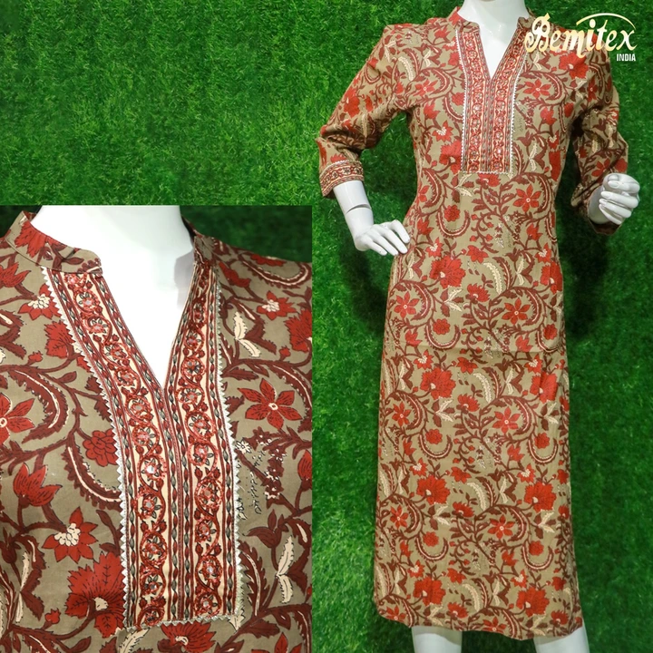 PURE COTTON MUL/CAMRIC KURTIS WITH WORK uploaded by Bemitex india on 2/8/2023