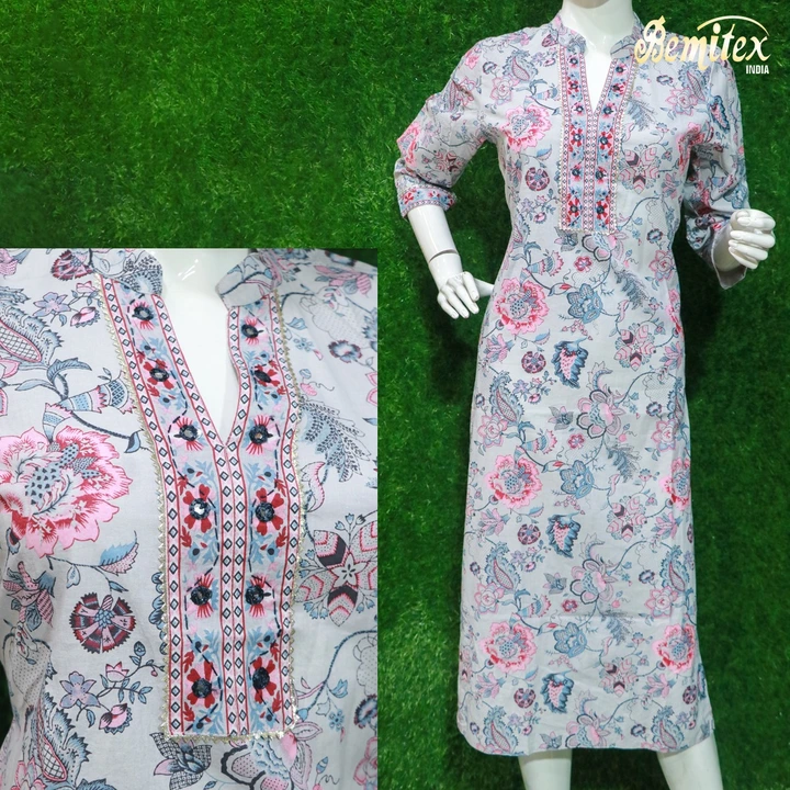 PURE COTTON MUL/CAMRIC KURTIS WITH WORK uploaded by business on 2/8/2023