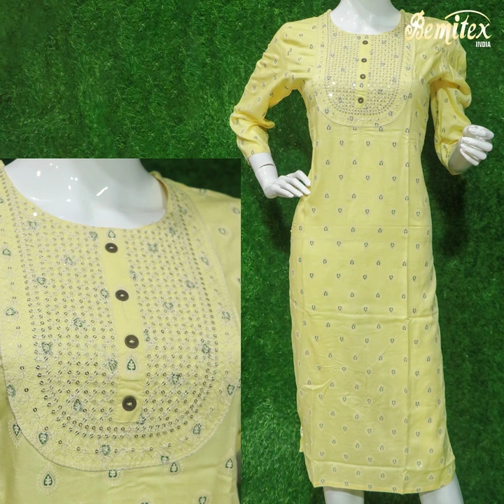  PURE COTTON MUL CAMRIC KURTIS WITH HANDWORK uploaded by Bemitex india on 2/8/2023