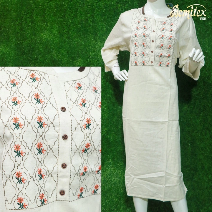  PURE COTTON MUL CAMRIC KURTIS WITH HANDWORK uploaded by business on 2/8/2023