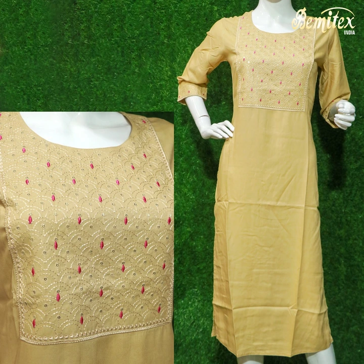 PURE COTTON KURTIS WITH WORK uploaded by business on 2/8/2023