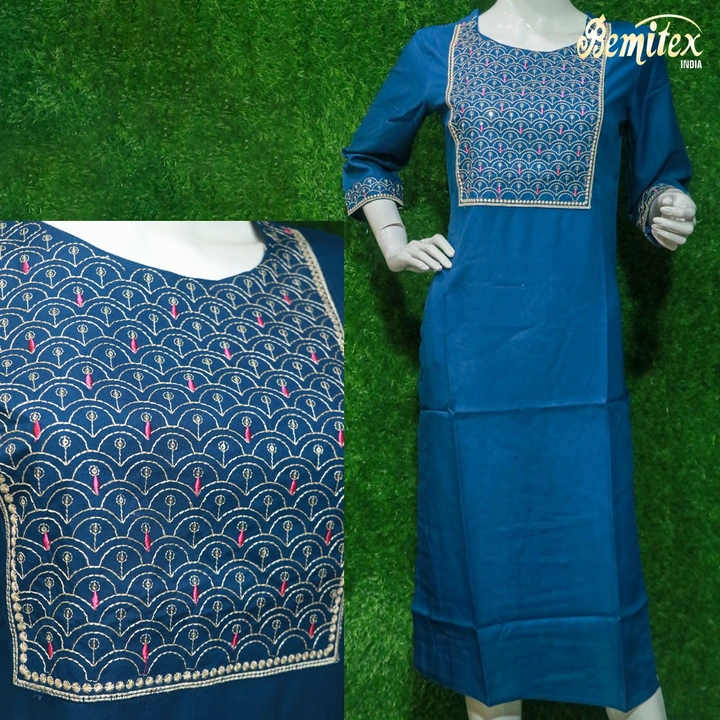 PURE COTTON KURTIS WITH WORK uploaded by Bemitex india on 2/8/2023