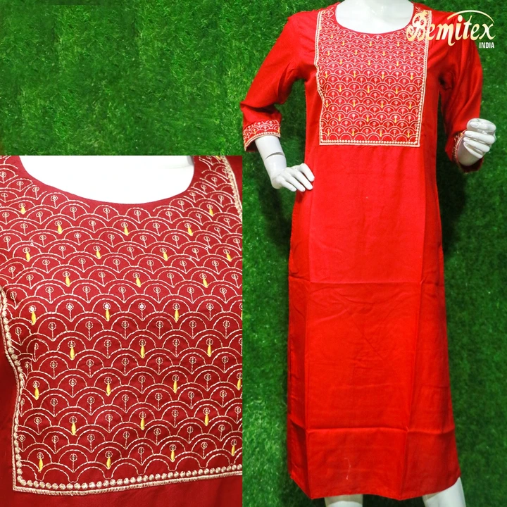 PURE COTTON KURTIS WITH WORK uploaded by Bemitex india on 2/8/2023