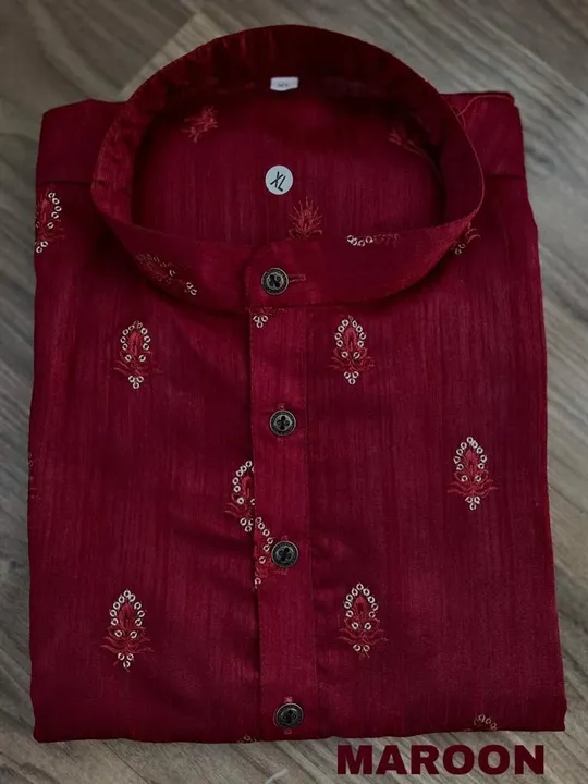 *Desi Boyz*
Traditional chikan work kurta for all beautiful occasions

Fabric : 14 kg Heavy rayon ch uploaded by Roza Fabrics on 2/8/2023
