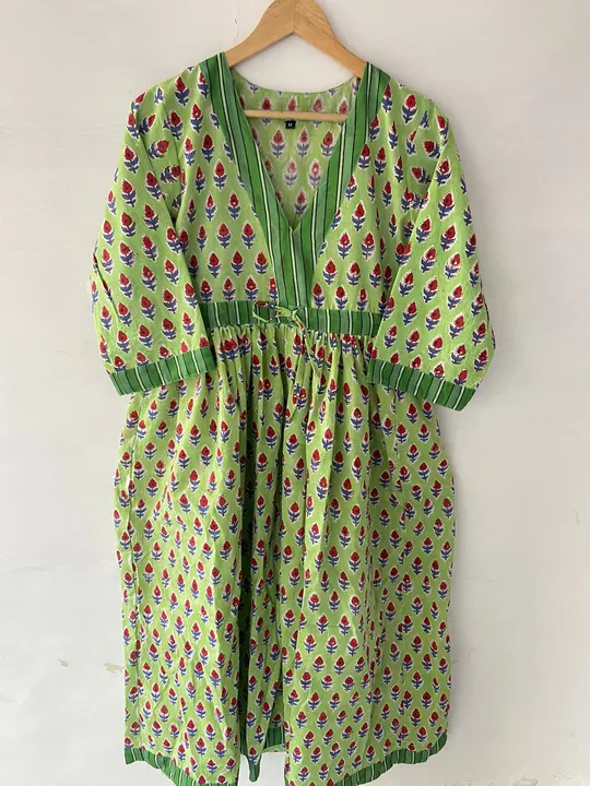 Blockprint jaipuri dress uploaded by business on 2/8/2023