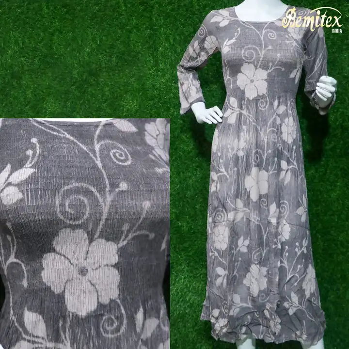 VISCOSE ALMOND EXPORT QUALITY WITH MARBLE PRINT GOWN  uploaded by business on 2/8/2023