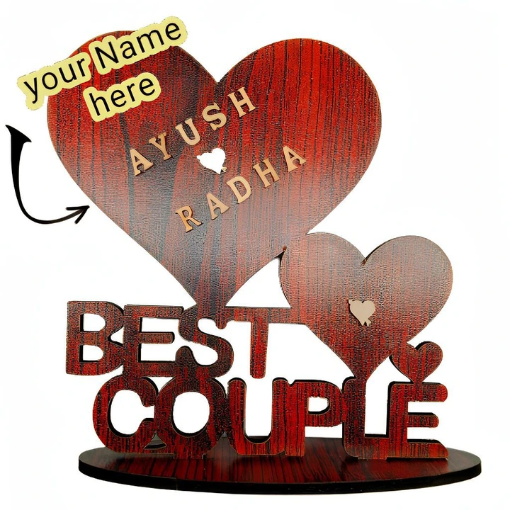 Wooden Customize Gift Item Best Couple uploaded by Chakraborty Store on 2/8/2023