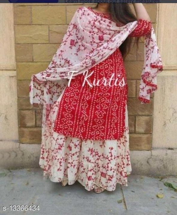 Product image of Kurtis skirt duppata set , price: Rs. 680, ID: kurtis-skirt-duppata-set-8369e67d