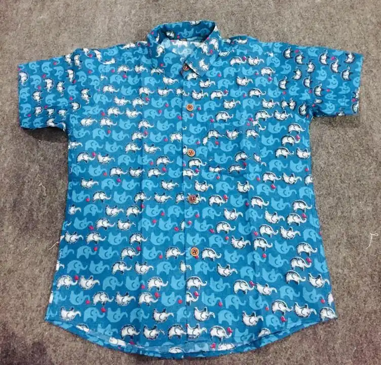 Sanganeri Printed Kids Shirt | Half Sleeves | 28-30-32-34 Sizes uploaded by business on 2/9/2023